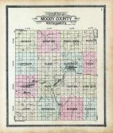 Moody County Outline Map, Moody County 1909